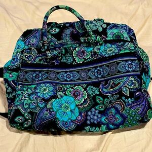 Vera Bradley Weekender Duffel bag - cotton gaberdine with blue paisley print